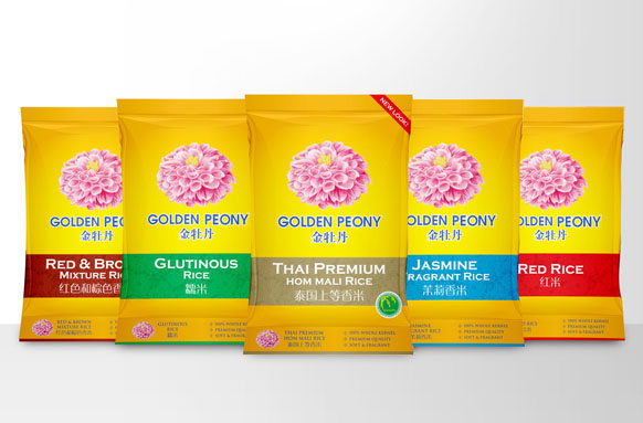 Golden Peony Rice Packaging