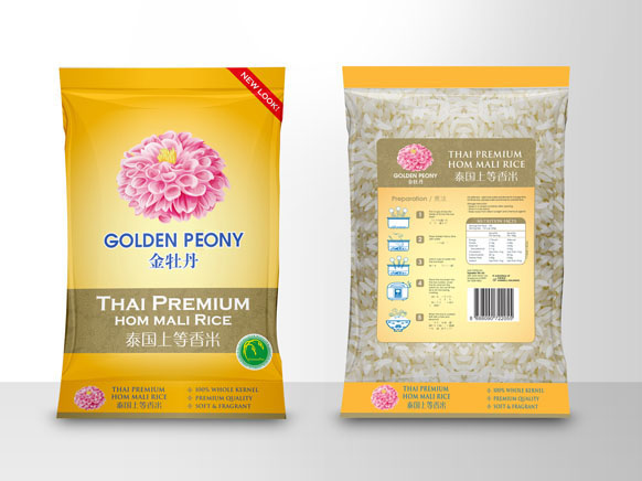 Golden Peony Rice Packaging